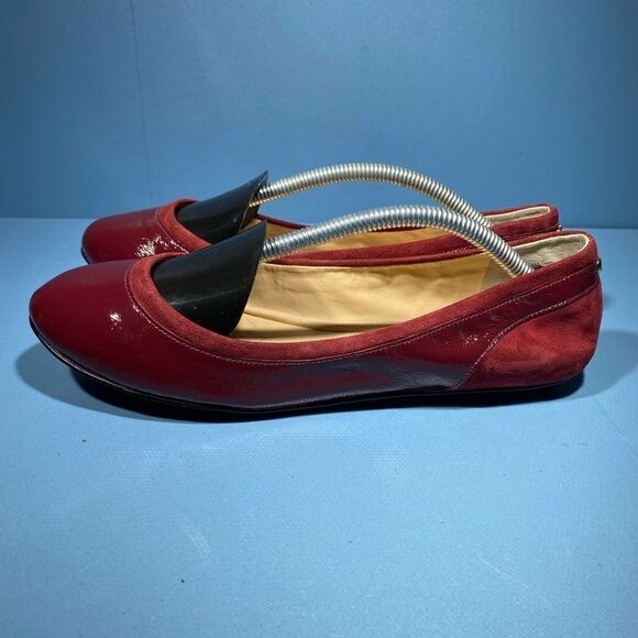 Cole Haan N3632 Women's Red Avery Patent Leather Ballet Flats Size 6,5 - Picture 4 of 8